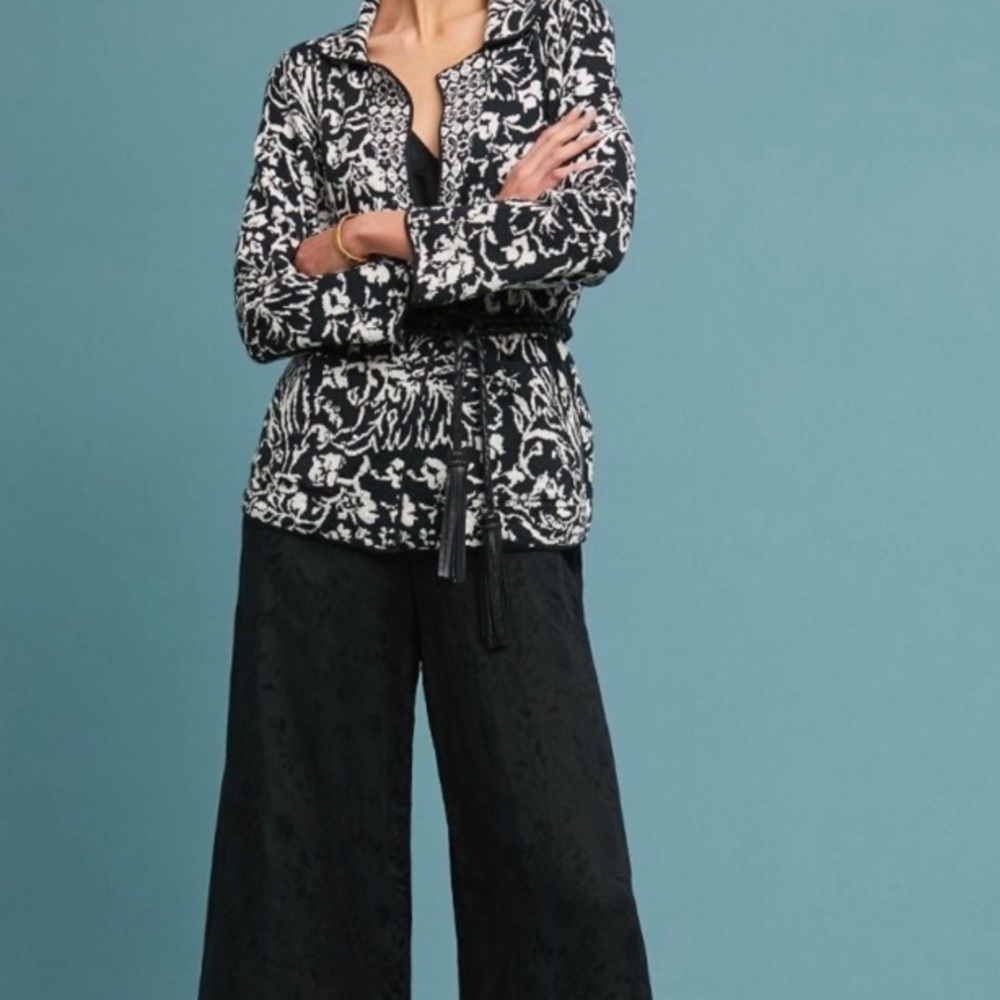 Anthropologie Reversible Intarsia Blazer